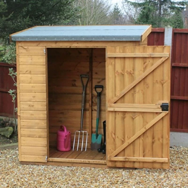 6' X 4' Traditional Shiplap Pent Wooden Garden Tool Storage Shed (1.83m X 1.22m) 1 6' X 4' Traditional Shiplap Pent Wooden Garden Tool Storage Shed (1.83m X 1.22m)