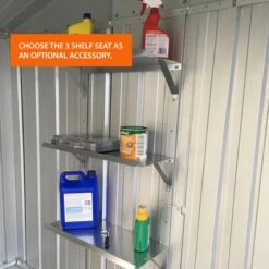6' X 4' Yardmaster Platinum Tall Pent Metal Shed (1.9m X 1.19m) -Lifetina Shop shelf kit 1 2