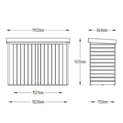 6'5 X 2'10 Forest Shiplap Large Double Door Pent Wooden Garden Storage - Outdoor Bike / Mower Store (1.9m X 0.86m) -Lifetina Shop shiplap pent large outdoor store pressure treated spploshd onestore 13