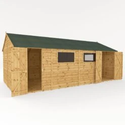20' X 10' Mercia Shiplap Reverse Apex Workshop (6m X 3.2m) -Lifetina Shop si 001 004 0116 20x10 workshop render2 min