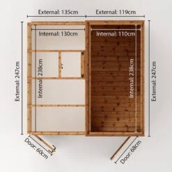 8'3 X 8'2 Mercia Wooden Combi Shed Greenhouse (2.53x2.50m) -Lifetina Shop si 001 005 0001 3 min