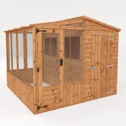 8'3 X 8'2 Mercia Wooden Combi Shed Greenhouse (2.53x2.50m) -Lifetina Shop si 001 005 0001 4 min