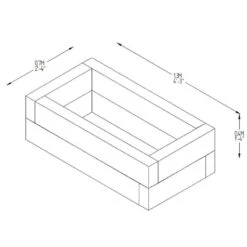 Forest Sleeper Raised Bed 4'x2' (1.3x0.7m) -Lifetina Shop slbed42hd 7
