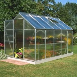 6'x10' Halls Aluminium Frame Polycarbonate Greenhouse (1.92x3.19m)