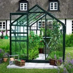 6'4 X 6'5 Green Frame Halls Popular 66 Small Greenhouse (1.93 X 1.95m) -Lifetina Shop so8111 popular 66 main