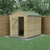 8' X 6' Forest Beckwood 25yr Guarantee Shiplap Pressure Treated Windowless Apex Wooden Shed (2.42m X 1.99m)