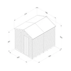 8' X 6' Forest Beckwood 25yr Guarantee Shiplap Pressure Treated Windowless Apex Wooden Shed (2.42m X 1.99m) -Lifetina Shop spa68nwm line drawing 2023