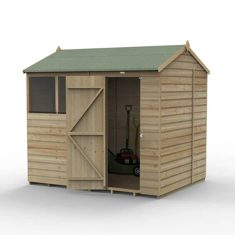 8' X 6' Forest Beckwood 25yr Guarantee Shiplap Pressure Treated Reverse Apex Wooden Shed (2.42m X 1.99m) 18 8' X 6' Forest Beckwood 25yr Guarantee Shiplap Pressure Treated Reverse Apex Wooden Shed (2.42m X 1.99m) - Image 18