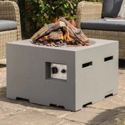 Happy Cocoon Small Grey Square Gas Patio Heater