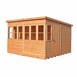 10' X 10' Shire Sun Pent Wooden Garden Potting Shed (3.22m X 3.21m) -Lifetina Shop sun1010dsl 1aa 10x10 shire sun pent potting shed cutout min