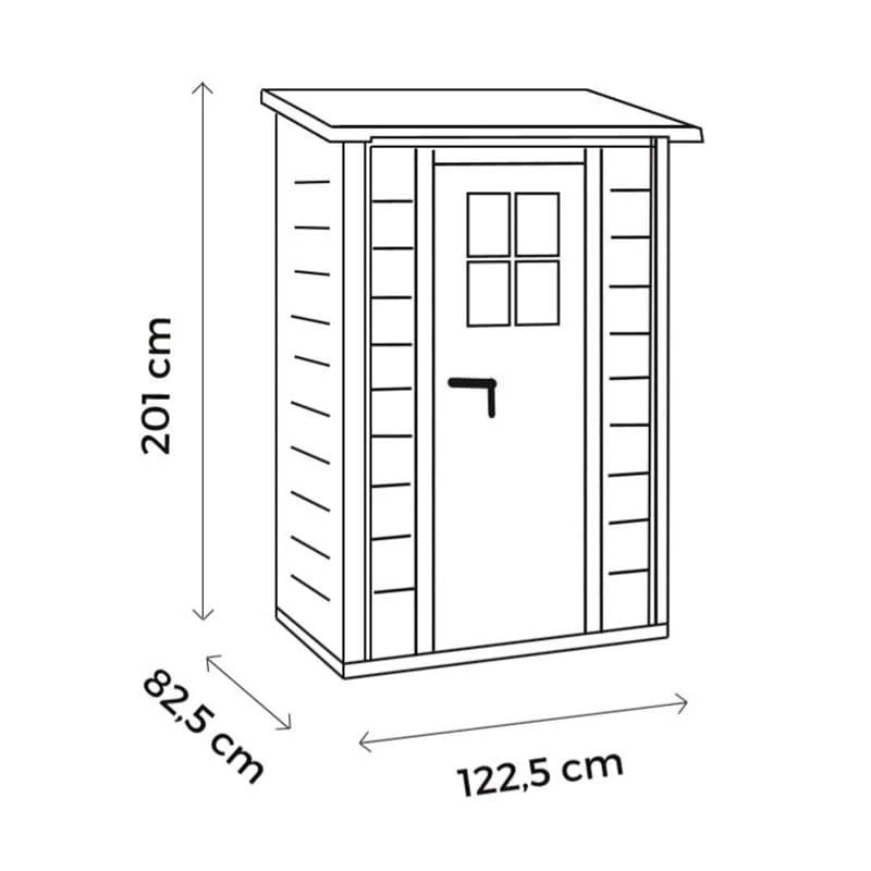 4' X 2'6 Shire Tuscany Evo 100 Plastic Garden Storage Shed (1.22m X 0.82m) 2 4' X 2'6 Shire Tuscany Evo 100 Plastic Garden Storage Shed (1.22m X 0.82m) - Image 2