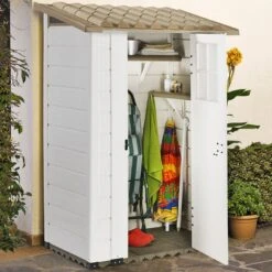4' X 2'6 Shire Tuscany Evo 100 Plastic Garden Storage Shed (1.22m X 0.82m)