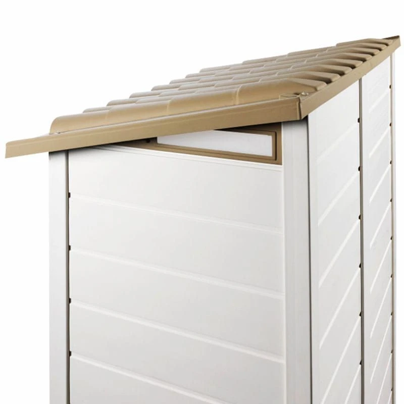 4' X 2'6 Shire Tuscany Evo 100 Plastic Garden Storage Shed (1.22m X 0.82m) 3 4' X 2'6 Shire Tuscany Evo 100 Plastic Garden Storage Shed (1.22m X 0.82m) - Image 3