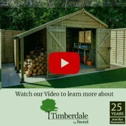 12' X 8' Forest Timberdale 25yr Guarantee Tongue & Groove Pressure Treated Windowless Reverse Apex Shed (3.65m X 2.52m) -Lifetina Shop timberdale video thumbnail image 1 9 4
