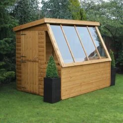 8' X 8' Traditional Shiplap Wooden Potting Garden Shed With 6' Gable (2.44m X 2.44m) -Lifetina Shop tra108pot 01 min 2