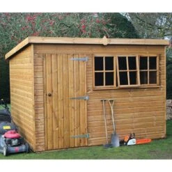 20' X 12' Traditional Heavy Duty Shiplap Pent Wooden Garden Shed (6.10m X 3.66m)