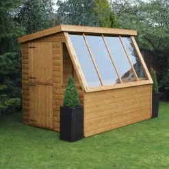8' X 8' Traditional Shiplap Wooden Potting Garden Shed With 6' Gable (2.44m X 2.44m)