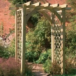 Forest Ultima Wooden Garden Pergola Arch 6'x4' -Lifetina Shop uparthd 03 1