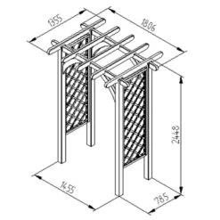 Forest Ultima Wooden Garden Pergola Arch 6'x4' -Lifetina Shop uparthd 2