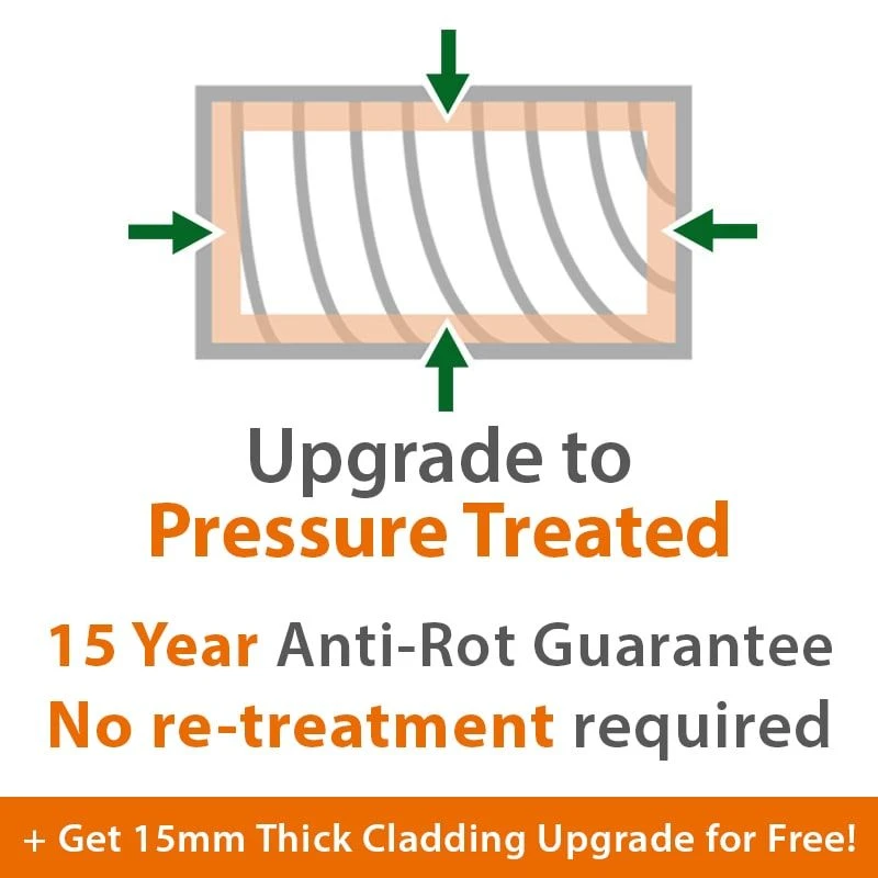 8' X 8' Traditional Shiplap Cabin Special Deal Garden Shed (2.44m X 2.44m) 3 8' X 8' Traditional Shiplap Cabin Special Deal Garden Shed (2.44m X 2.44m) - Image 3