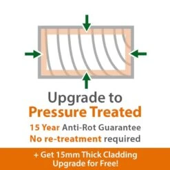 7' X 4' Traditional Shiplap Pent Wooden Garden Tool Storage Shed (2.14m X 1.22m) -Lifetina Shop upgrade to pressure treated new min 5 1