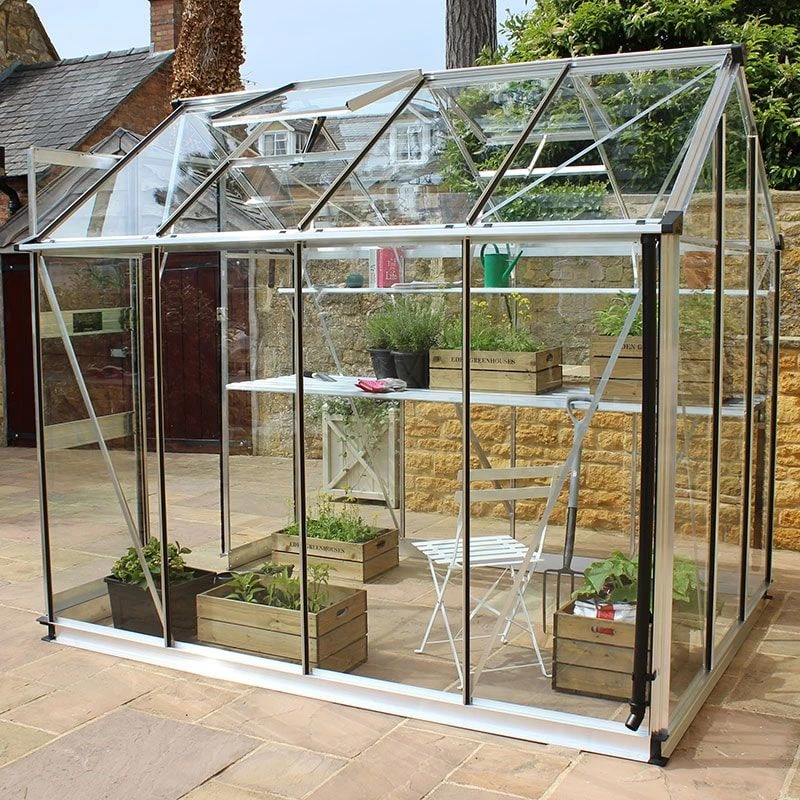 6' X 6' Halls Cotswold Burford Small Greenhouse With Toughened Glass (1.94m X 1.94m) 1 6' X 6' Halls Cotswold Burford Small Greenhouse With Toughened Glass (1.94m X 1.94m)