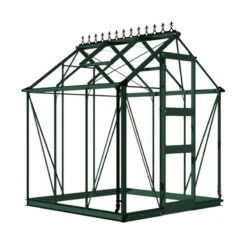 6' X 6' Halls Cotswold Burford Small Greenhouse In Green With Toughened Glass (1.94m X 1.94m) 7 6' X 6' Halls Cotswold Burford Small Greenhouse In Green With Toughened Glass (1.94m X 1.94m) -Lifetina Shop v01596 eden burford 6x6 small greenhouse green cutout min