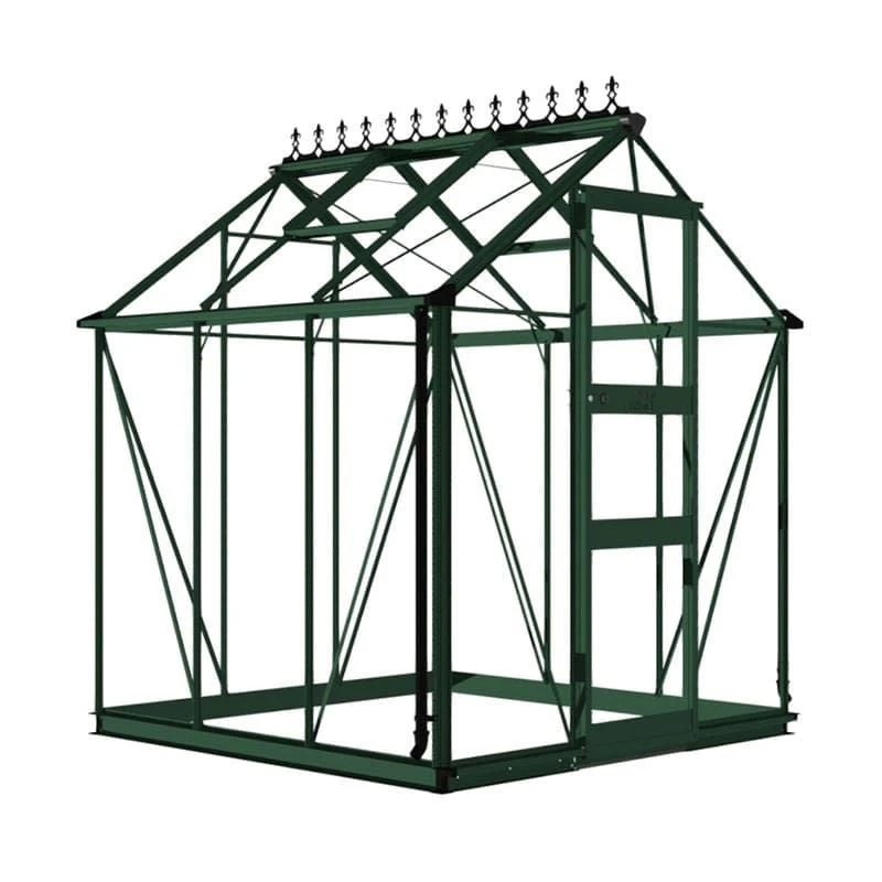 6' X 6' Halls Cotswold Burford Small Greenhouse In Green With Toughened Glass (1.94m X 1.94m) 3 6' X 6' Halls Cotswold Burford Small Greenhouse In Green With Toughened Glass (1.94m X 1.94m) - Image 3