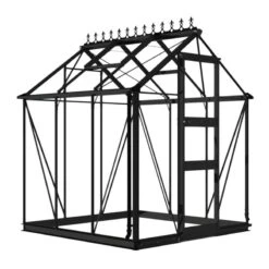 6' X 6' Halls Cotswold Burford Small Greenhouse In Black With Toughened Glass (1.94m X 1.94m) 21 6' X 6' Halls Cotswold Burford Small Greenhouse In Black With Toughened Glass (1.94m X 1.94m) -Lifetina Shop v01599 eden burford 6x6 small greenhouse black cutout min