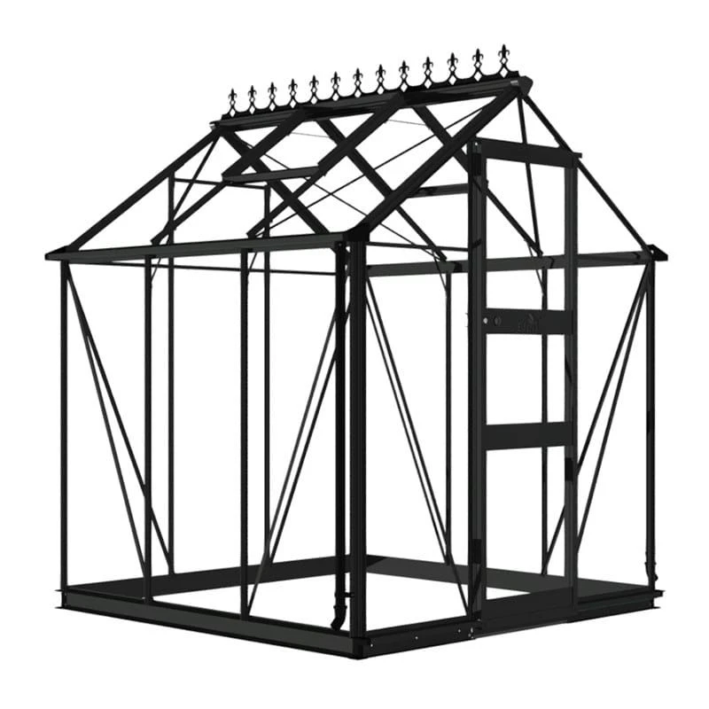 6' X 6' Halls Cotswold Burford Small Greenhouse In Black With Toughened Glass (1.94m X 1.94m) 11 6' X 6' Halls Cotswold Burford Small Greenhouse In Black With Toughened Glass (1.94m X 1.94m) - Image 11