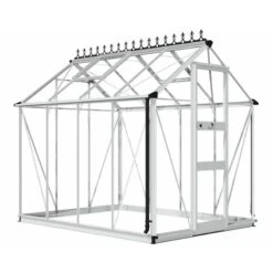 6' X 8' Halls Cotswold Burford Small Greenhouse With Toughened Glass (1.94m X 2.56m) -Lifetina Shop v01602 eden burford 6x8 small greenhouse cutout min