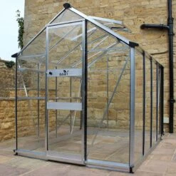 6' X 8' Halls Cotswold Burford Small Greenhouse With Toughened Glass (1.94m X 2.56m) -Lifetina Shop v01602 eden burford 6x8 small greenhouse no2 min
