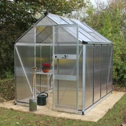 6' X 8' Halls Cotswold Burford Small Greenhouse With Toughened Glass (1.94m X 2.56m) -Lifetina Shop v01602 eden burford 6x8 small greenhouse no4 min