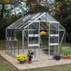 8' X 10' Halls Cotswold Blockley Greenhouse With Toughened Glass (2.56m X 3.17m) -Lifetina Shop v01620 eden blockley 8x10 greenhouse no5 min