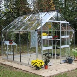 8' X 14' Halls Cotswold Blockley Greenhouse With Toughened Glass (2.56m X 4.41m)