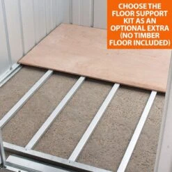 6' X 4' Yardmaster Castleton Anthracite Metal Shed (1.86m X 1.25m) -Lifetina Shop yardmaster floor support kit caption corner min 8